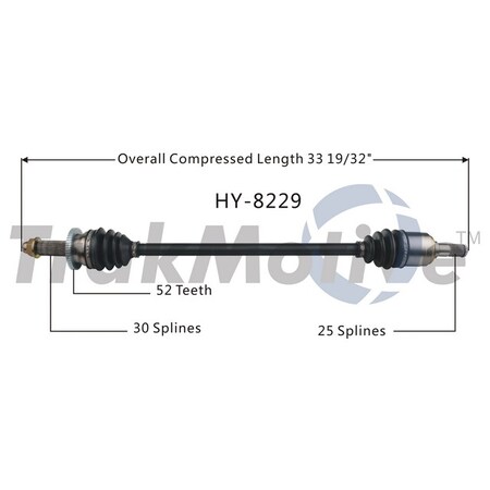 Surtrack Axle Cv Axle Shaft, Hy-8229 HY-8229
